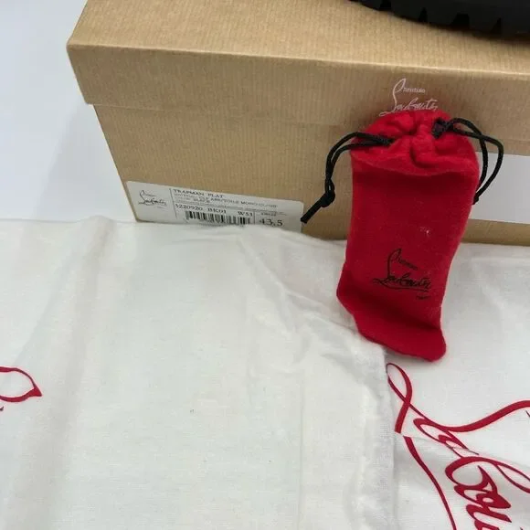 Men's Christian Louboutin Trapman leather boots size 43.5 made in Italy - Picture 6 of 10